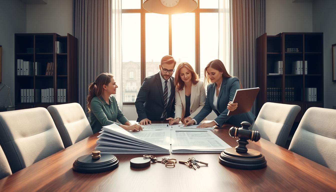 Preparing for a real estate closing.